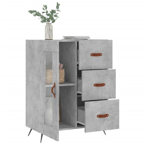 Skænk 69,5x34x90 cm konstrueret træ betongrå