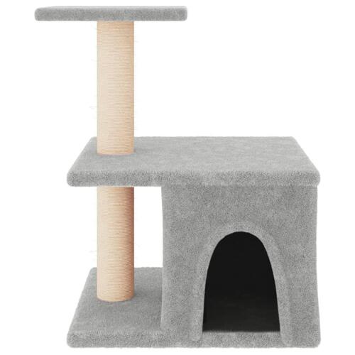 Kradsetræ med sisalstolper 48 cm lysegrå
