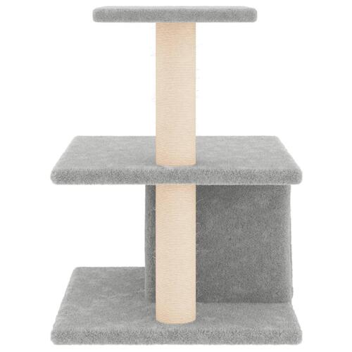 Kradsetræ med sisalstolper 48 cm lysegrå