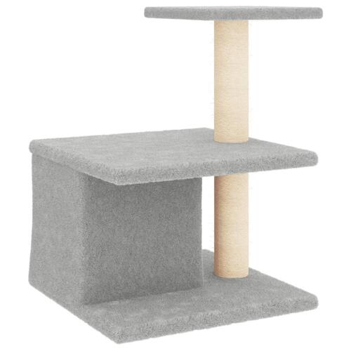 Kradsetræ med sisalstolper 48 cm lysegrå