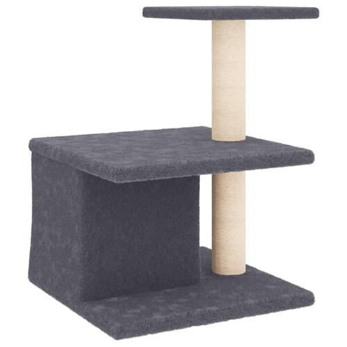Kradsetræ med sisalkradsestolper 48 cm mørkegrå