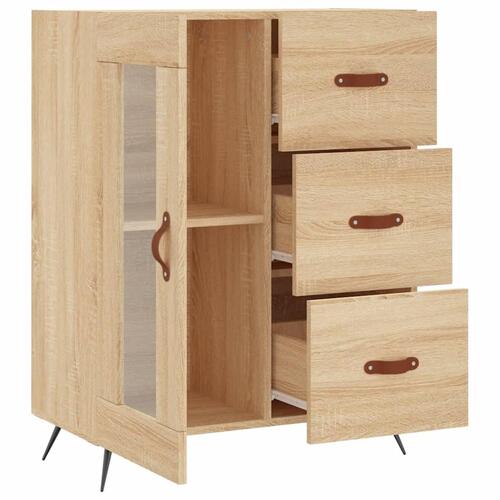 Skænk 69,5x34x90 cm konstrueret træ sonoma-eg