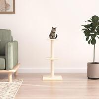 Kradsetræ med sisalstolper 73 cm cremefarvet