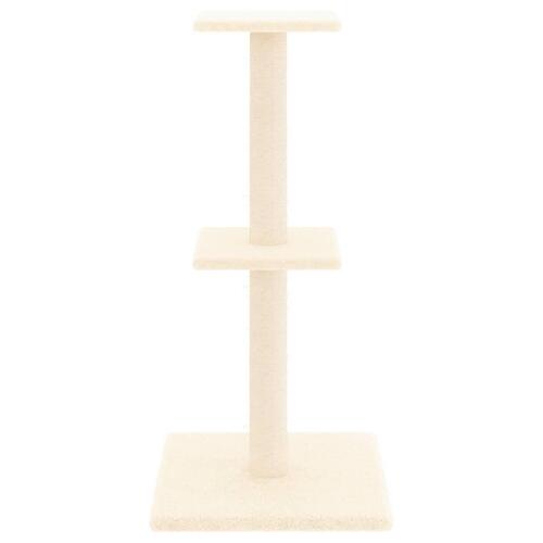 Kradsetræ med sisalstolper 73 cm cremefarvet