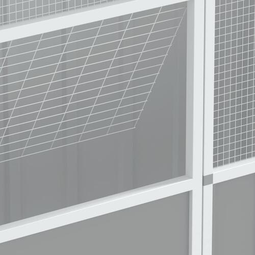 Fuglebur 215x78x200 cm galvaniseret stål grå