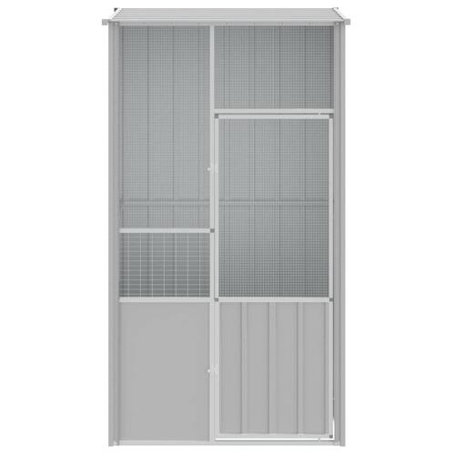 Fuglebur 115x78x200 cm galvaniseret stål grå