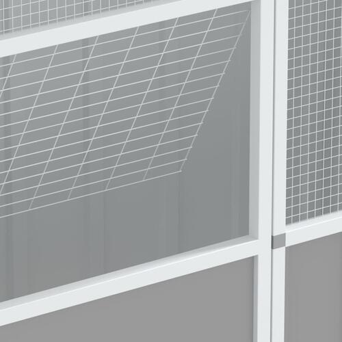 Fuglebur 115x78x200 cm galvaniseret stål grå