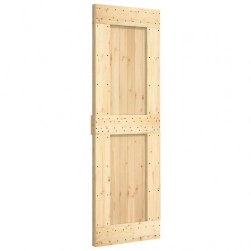 Skydedør med monteringssæt 70x210 cm massivt fyrretræ