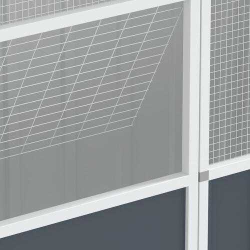 Fuglebur 215x78x200 cm galvaniseret stål antracitgrå