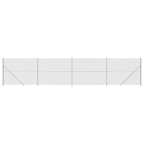 Trådhegn med flange 1,6x10 m sølvfarvet