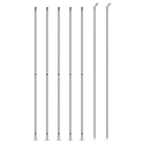 Trådhegn med flange 1,6x10 m sølvfarvet