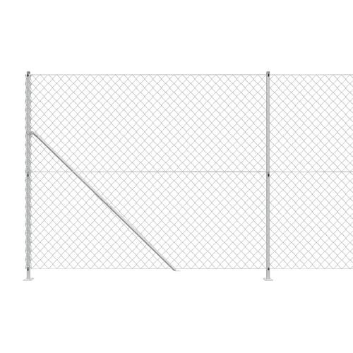 Trådhegn med flange 1,6x10 m sølvfarvet