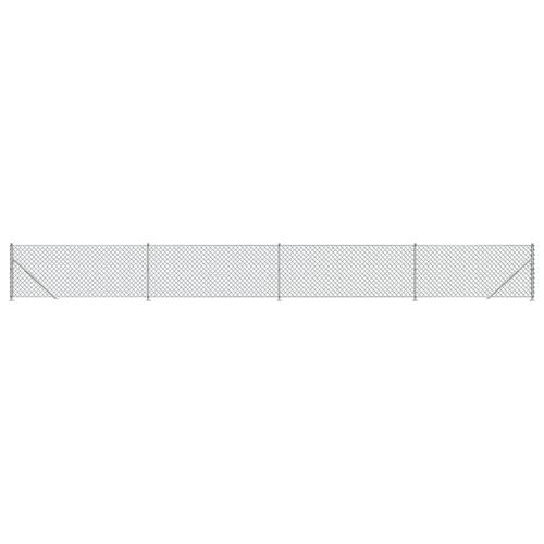 Trådhegn med flange 1x10 m sølvfarvet