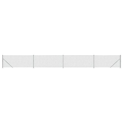 Trådhegn med flange 1,1x10 m sølvfarvet