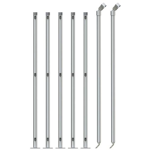 Trådhegn med flange 1,1x10 m sølvfarvet