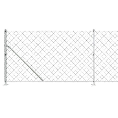 Trådhegn med flange 1,1x10 m sølvfarvet