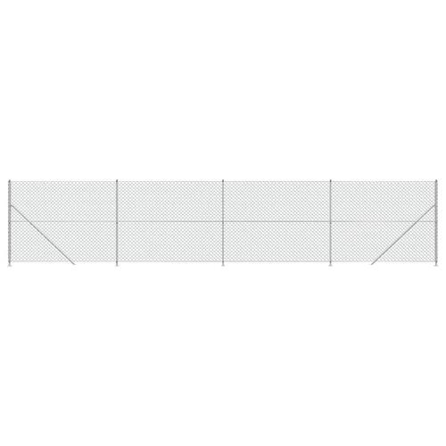 Trådhegn med flange 1,4x10 m sølvfarvet