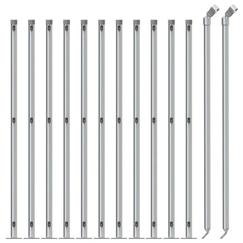 Trådhegn med flange 1,1x25 m sølvfarvet