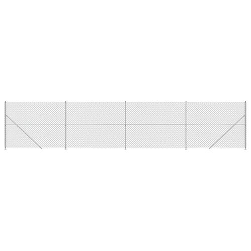 Trådhegn med flange 2x10 m sølvfarvet