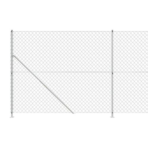 Trådhegn med flange 2x10 m sølvfarvet