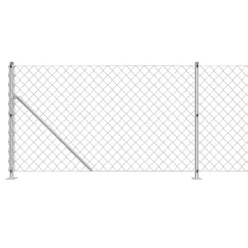 Trådhegn med flange 1x25 m sølvfarvet