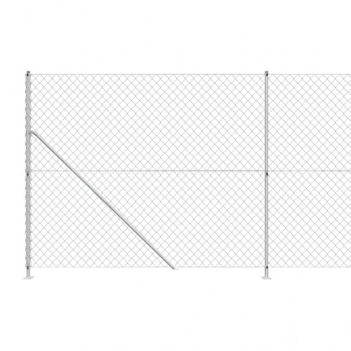 Trådhegn med flange 2x25 m sølvfarvet