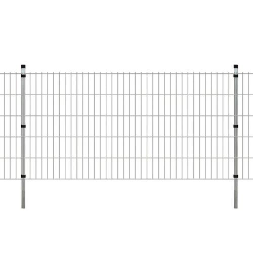 Hegnspæle 10 stk. 150 cm galvaniseret stål sølvfarvet