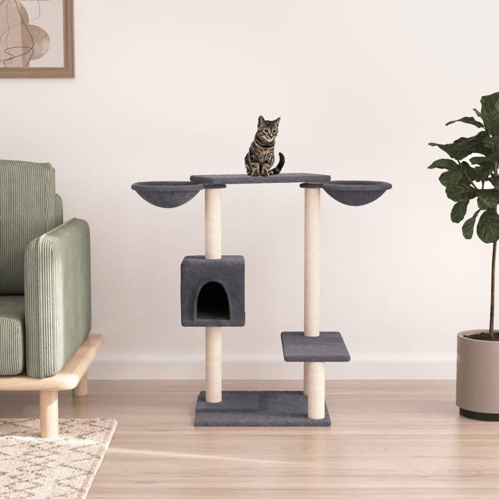 Kradsetræ med sisalstolper 82 cm mørkegrå