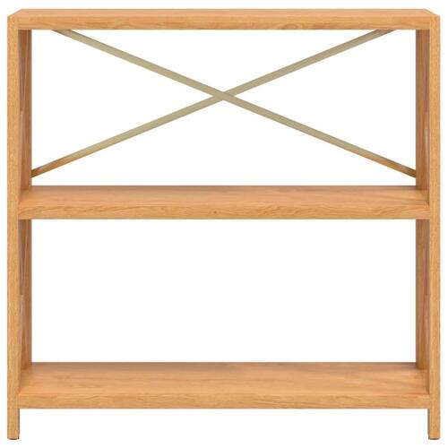 Reol med 3 hylder 80x30x78 cm massivt egetræ