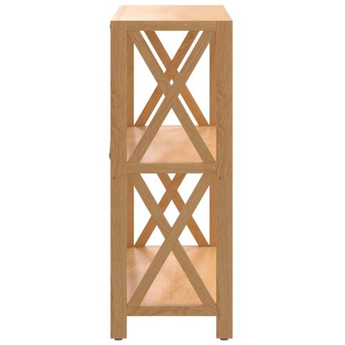 Reol med 3 hylder 80x30x78 cm massivt egetræ