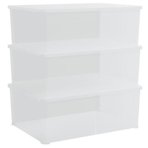 Plastopbevaringskasser 3 stk. 10 l stabelbare