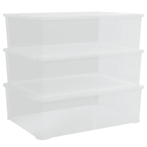 Plastopbevaringskasser 3 stk. 25 l stabelbare