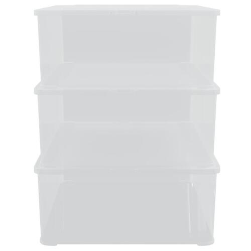 Plastopbevaringskasser 3 stk. 25 l stabelbare