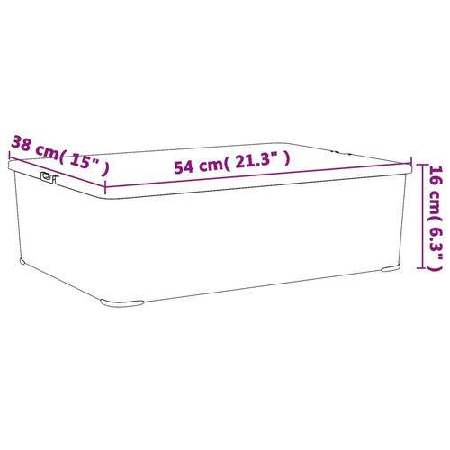 Plastopbevaringskasser 3 stk. 25 l stabelbare