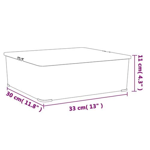 Plastopbevaringskasser 6 stk. 5 l stabelbare