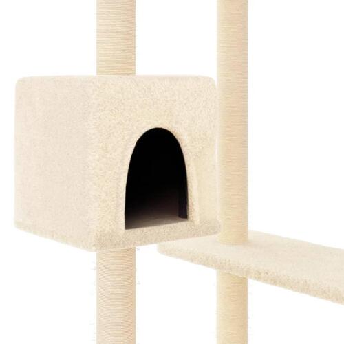 Kradsetræ med sisalstolper 82 cm cremefarvet