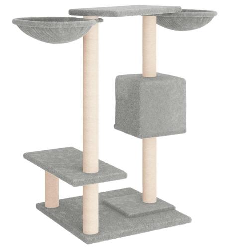 Kradsetræ med sisalstolper 82 cm lysegrå