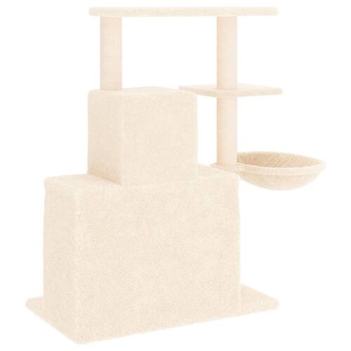 Kradsetræ med sisalkradsestolper 83 cm cremefarvet