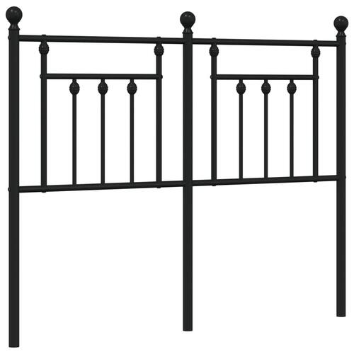 Sengegavl 120 cm metal sort
