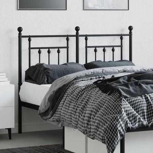 Sengegavl 120 cm metal sort