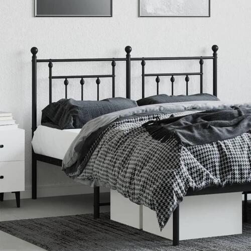 Sengegavl 150 cm metal sort