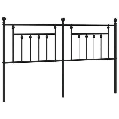 Sengegavl 180 cm metal sort