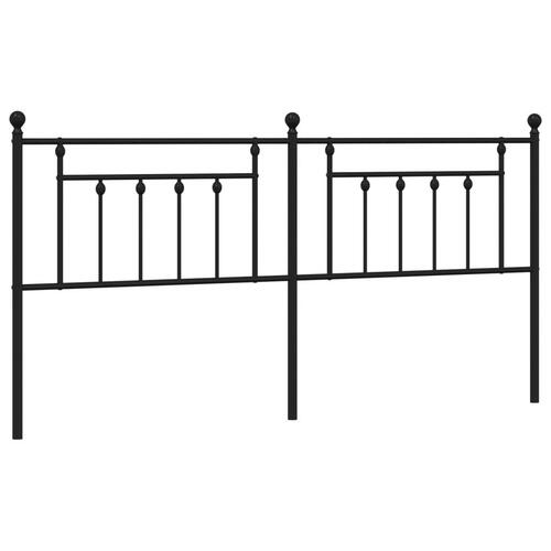 Sengegavl 200 cm metal sort