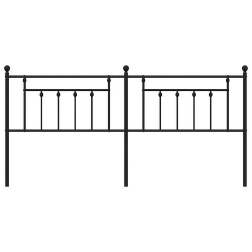 Sengegavl 200 cm metal sort