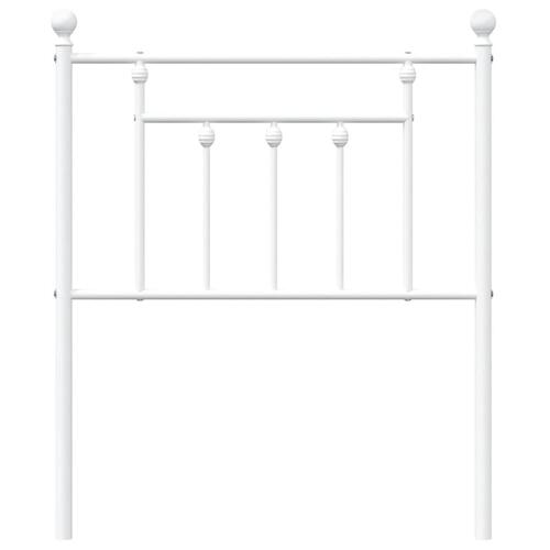 Sengegavl 75 cm metal hvid