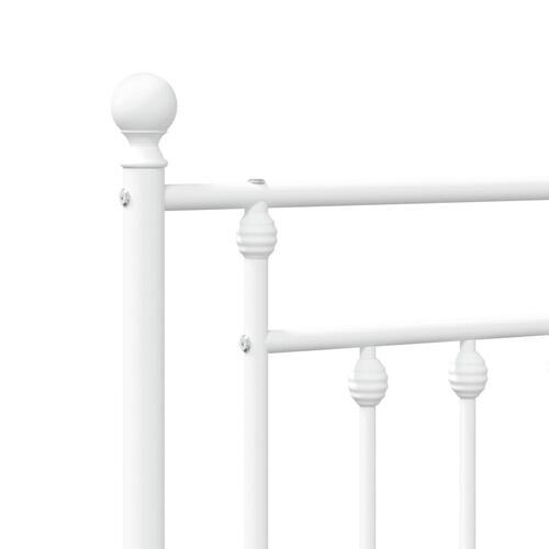 Sengegavl 75 cm metal hvid
