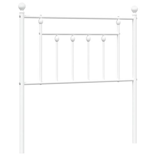 Sengegavl 80 cm metal hvid