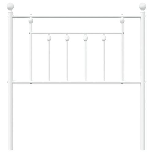 Sengegavl 80 cm metal hvid
