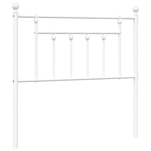 Sengegavl 90 cm metal hvid