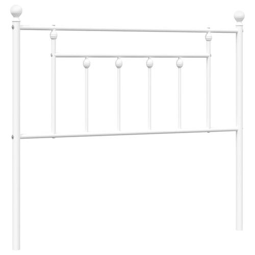 Sengegavl 100 cm metal hvid